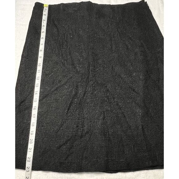Linda Ballard/Tracy Womens Black Below Knee Skirt Side Zipper Rayon Size 14 - Picture 2 of 2